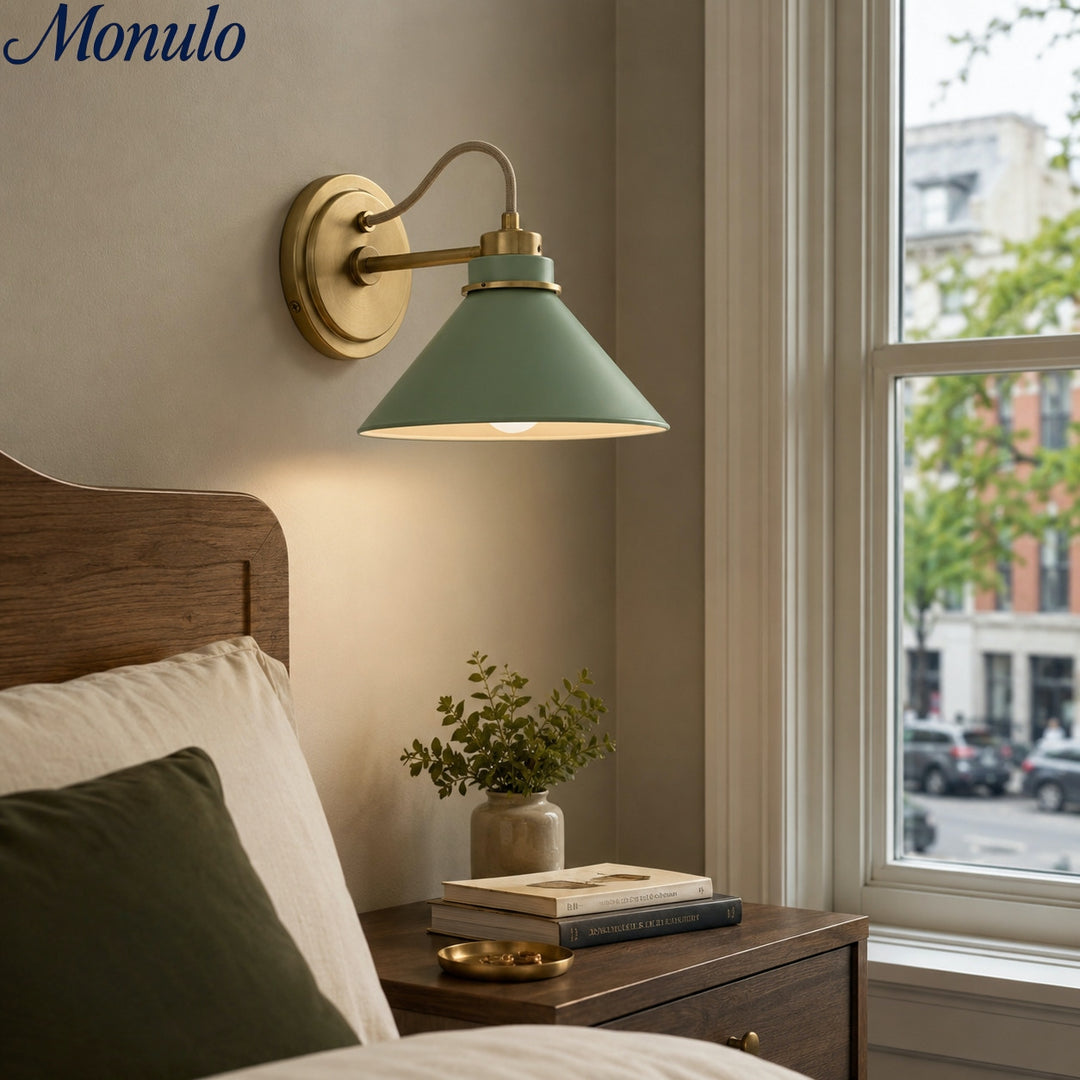 Aurenza Gebogene Arm Globe Wandlampe – Moderne Industrielle Wandleuchte für Badezimmer, Schlafzimmer und Flur