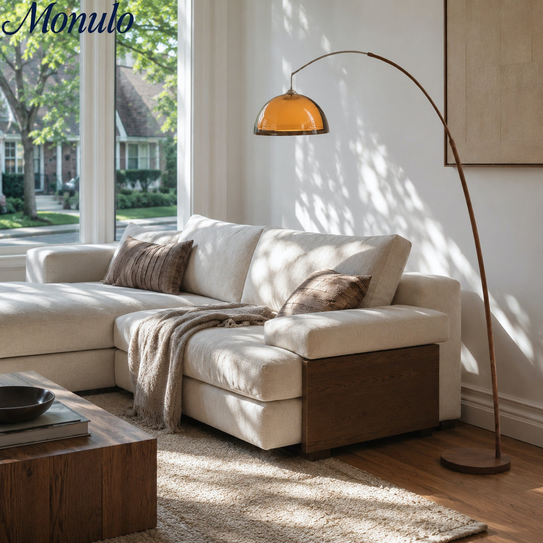 Lámpara de pie de línea moderna y limpia Sunset Afterglow Luz minimalista para dormitorio y salón