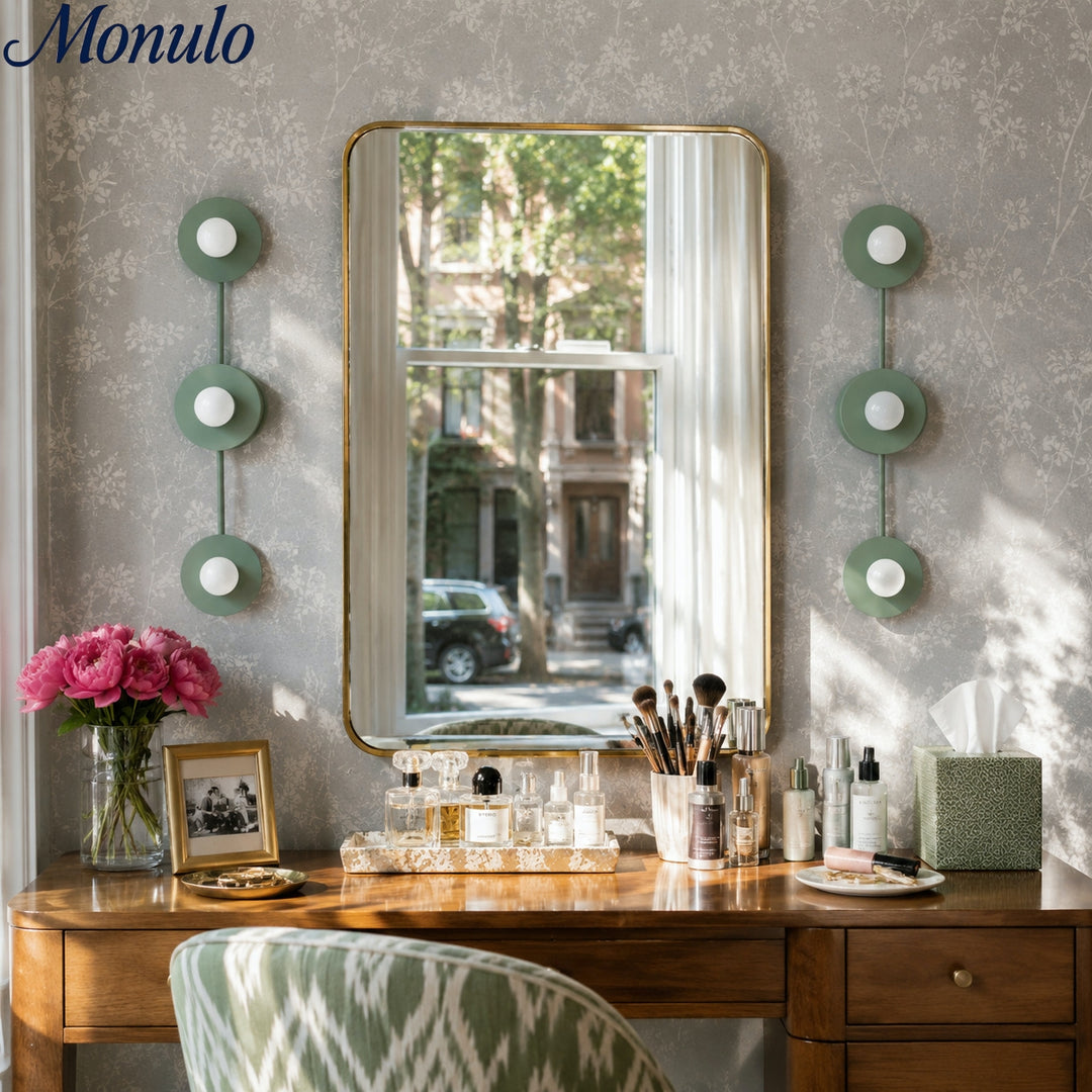 Minimal 3-Light Vanity Wall Sconce – Multiple Color Options Available