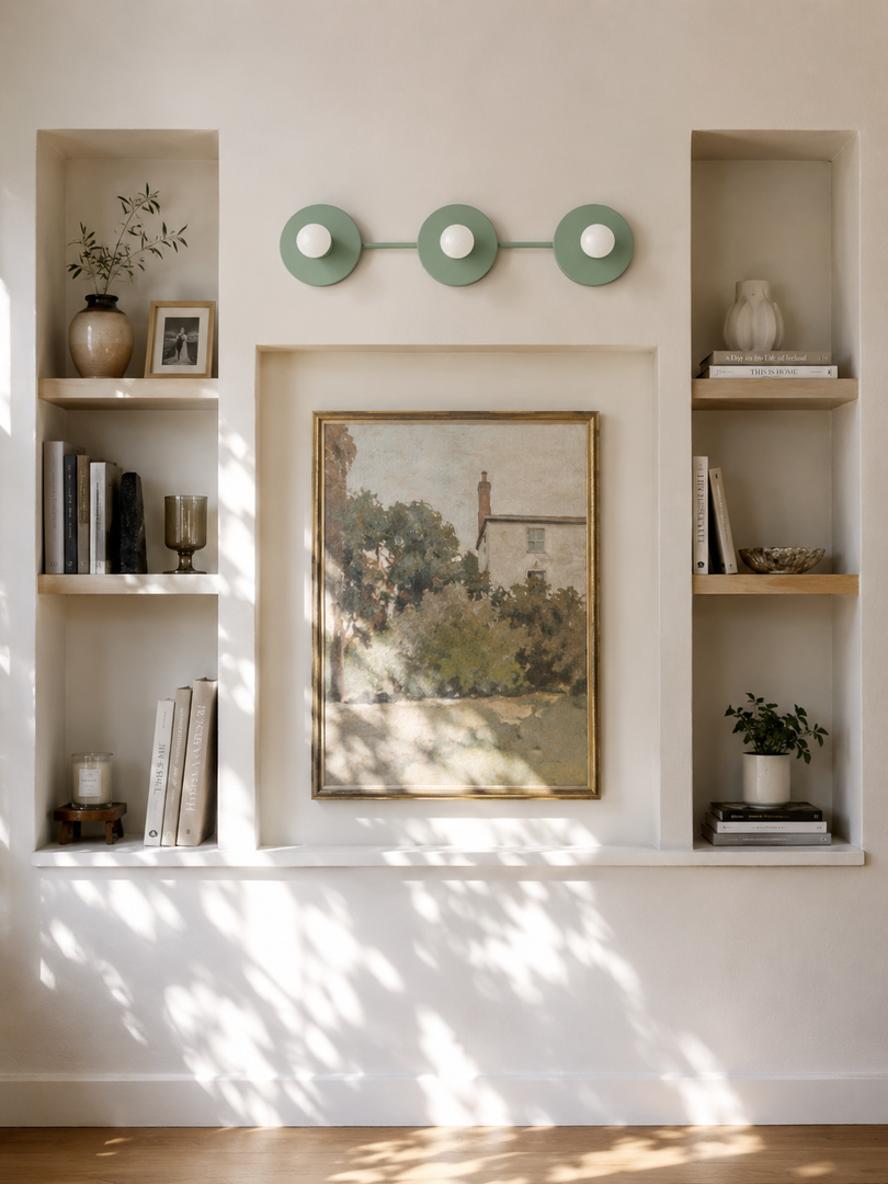 Minimal 3-Light Vanity Wall Sconce – Multiple Color Options Available