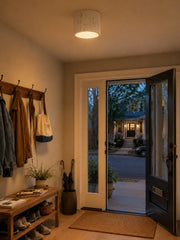 Cylindrical Travertine Lamp - LED Wabi Sabi Ceiling Light for Modern Homes