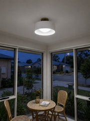 Cerova Porcelain Flush Mount Ceiling Light – Modern Low-Profile Fixture