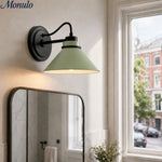 Bild in Gallery-Viewer laden, Aurenza Gebogene Arm Globe Wandlampe – Moderne Industrielle Wandleuchte für Badezimmer, Schlafzimmer und Flur