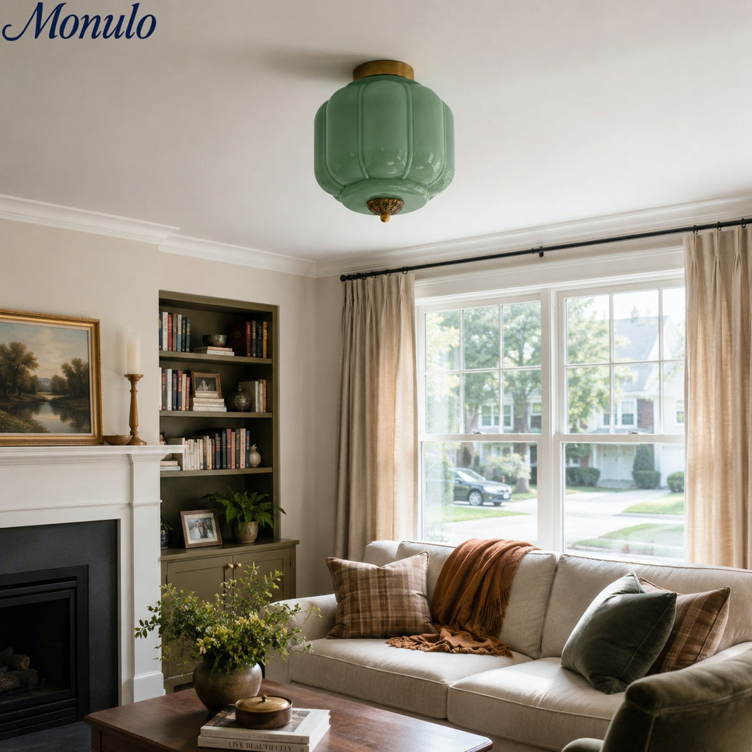 Eloise Flush Mount Milk Glass Ceiling Light – Modern Accent Lighting with Artistic Glass Shade