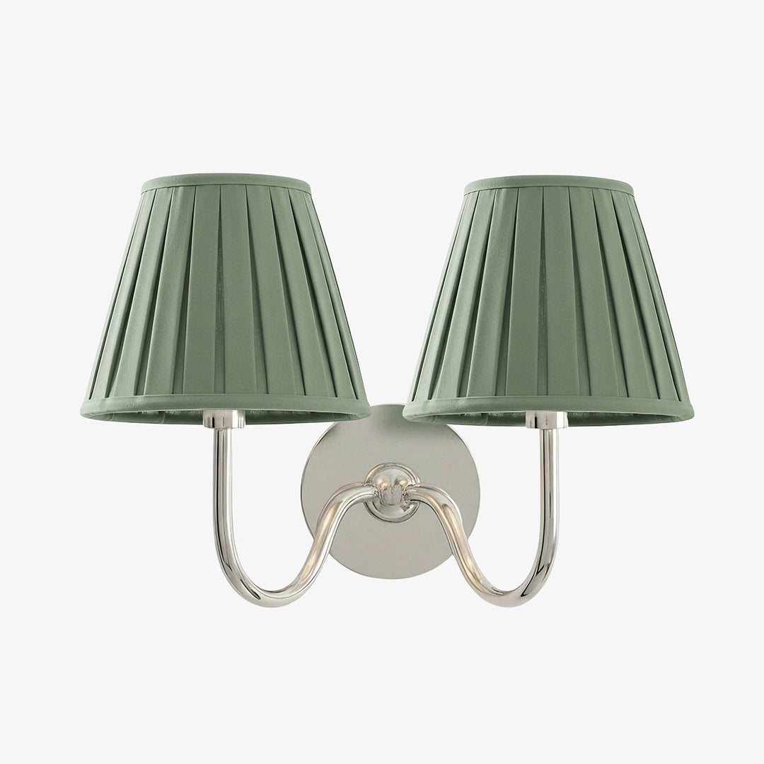 Luvora Fabric Shade Wall Sconce with Drum Shade - Classic Pleated Sconce Light
