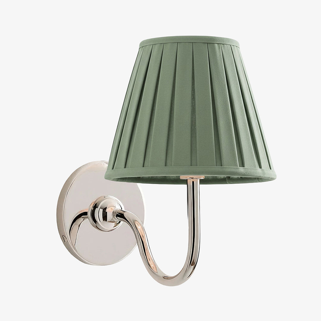 Luvora Fabric Shade Wall Sconce with Drum Shade - Classic Pleated Sconce Light