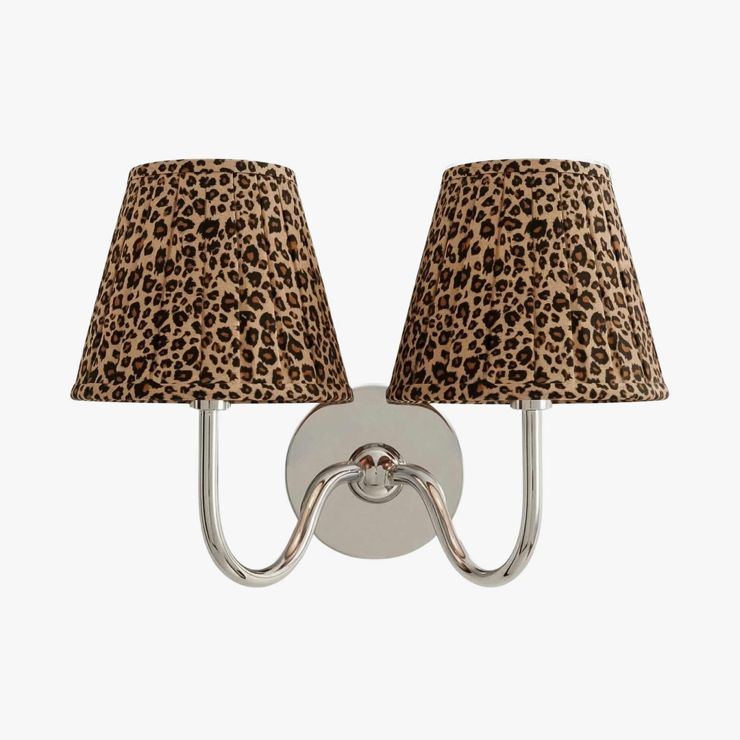 Lámpara de Pared con Pantalla Clásica Leopardo Luvora - Estilo Vintage para Iluminación de Dormitorio