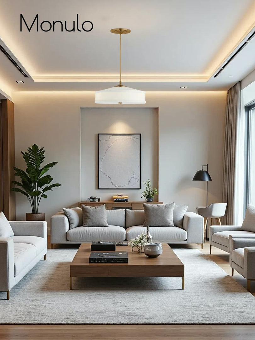 Fabric Shade Pendant Light – Textile Drum Pendant with Modern Design