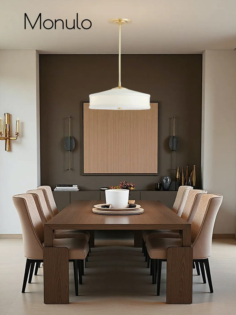 Fabric Shade Pendant Light – Textile Drum Pendant with Modern Design