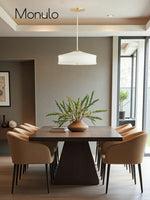 Load image into Gallery viewer, Fabric Shade Pendant Light – Textile Drum Pendant with Modern Design
