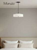 Load image into Gallery viewer, Fabric Shade Pendant Light – Textile Drum Pendant with Modern Design
