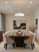Load image into Gallery viewer, Fabric Shade Pendant Light – Textile Drum Pendant with Modern Design
