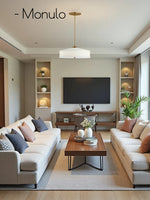 Load image into Gallery viewer, Fabric Shade Pendant Light – Textile Drum Pendant with Modern Design
