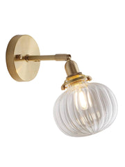 Vintage Brass Aisle Wall Light