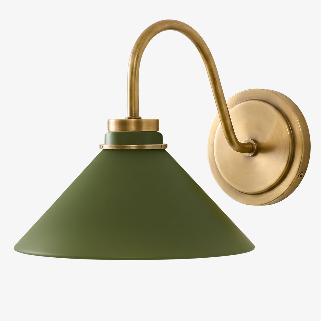 Aplique de pared Aurenza con brazo curvo y forma de globo: lámpara de pared industrial moderna para baño, dormitorio y pasillo.