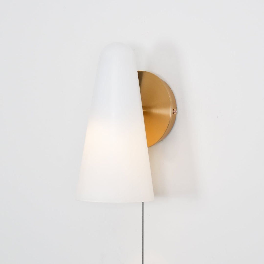 Conical Glass Plug-In Wall Light with Inline Switch - product image 5
