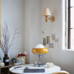 Charger l'image dans la visionneuse de galerie, Wood-Arm Contrast Fabric Wall Sconce product view 4