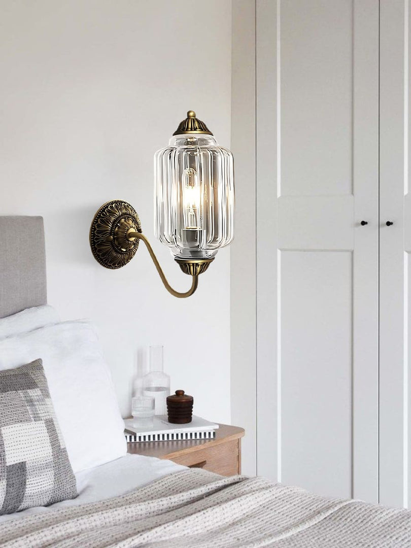 Vintage Milk Glass Sconce Bedside Hallway Eloise Wall Sconce