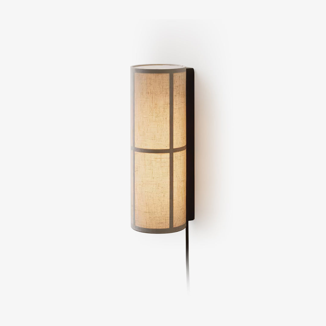 Cylinder Fabric Plug-In Wall Light with Inline Switch - product image 1