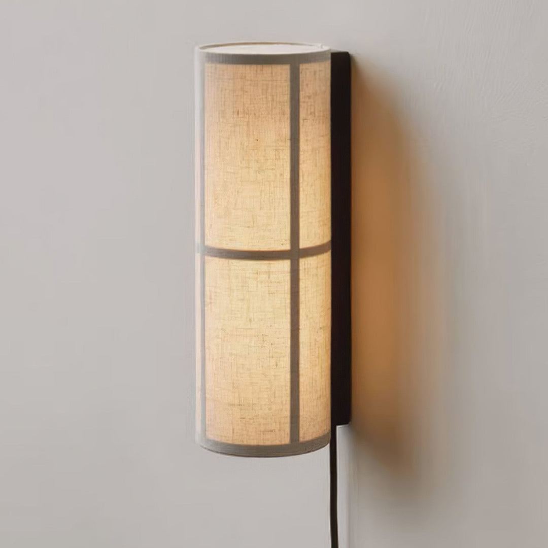 Cylinder Fabric Plug-In Wall Light with Inline Switch - product image 2