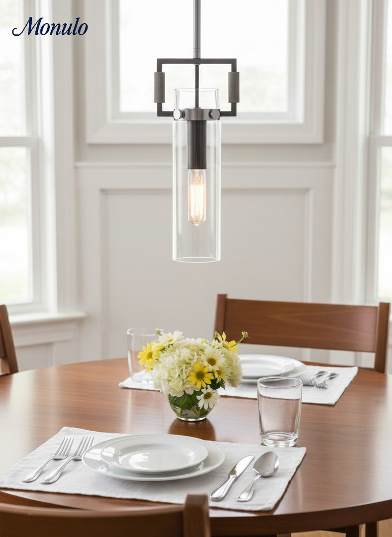 Auria Industrial Classic Filament Glass Globe island Pendant lamp for kitchen, dining table