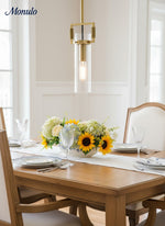 Cargar imagen en el visor de la Galería, Auria Industrial Classic Filament Glass Globe island Pendant lamp for kitchen, dining table
