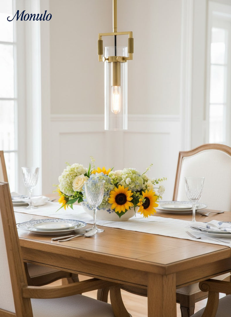 Auria Industrial Classic Filament Glass Globe island Pendant lamp for kitchen, dining table