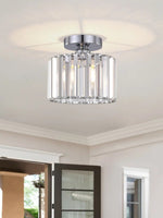 Load image into Gallery viewer, Modern Semi-Recessed Crystal Ceiling Lamp
