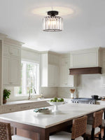 Load image into Gallery viewer, Modern Semi-Recessed Crystal Ceiling Lamp
