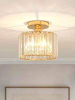 Load image into Gallery viewer, Modern Semi-Recessed Crystal Ceiling Lamp
