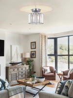 Load image into Gallery viewer, Modern Semi-Recessed Crystal Ceiling Lamp
