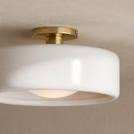 Load image into Gallery viewer, Cerova Contemporary Porcelain Flush Mount Ceiling Light – Soft Ambient Illumination for Hallways and Offices