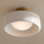 Load image into Gallery viewer, Cerova Contemporary Porcelain Flush Mount Ceiling Light – Soft Ambient Illumination for Hallways and Offices
