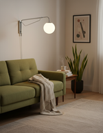 Bild in Gallery-Viewer laden, Chrome Pivot-Arm Globe Plug-In Wall Lamp product view