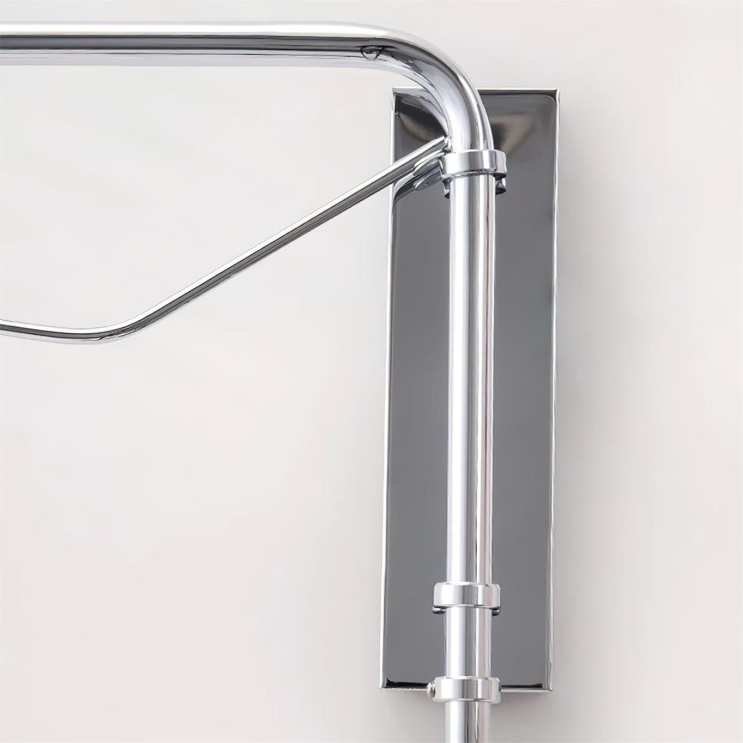 Chrome Pivot-Arm Globe Plug-In Wall Lamp product view