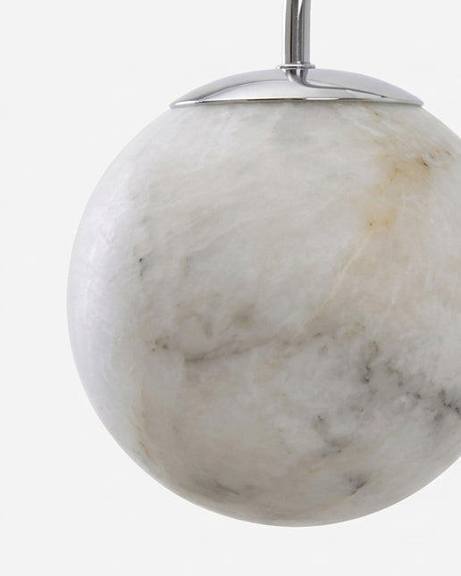 Chrome Arm Alabaster Orb Plug-In Wall Sconce - product view 13