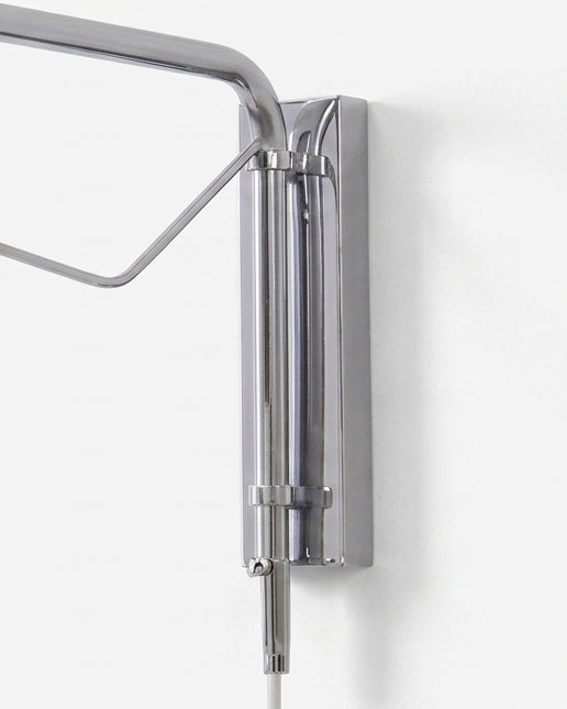 Chrome Arm Alabaster Orb Plug-In Wall Sconce - product view 15