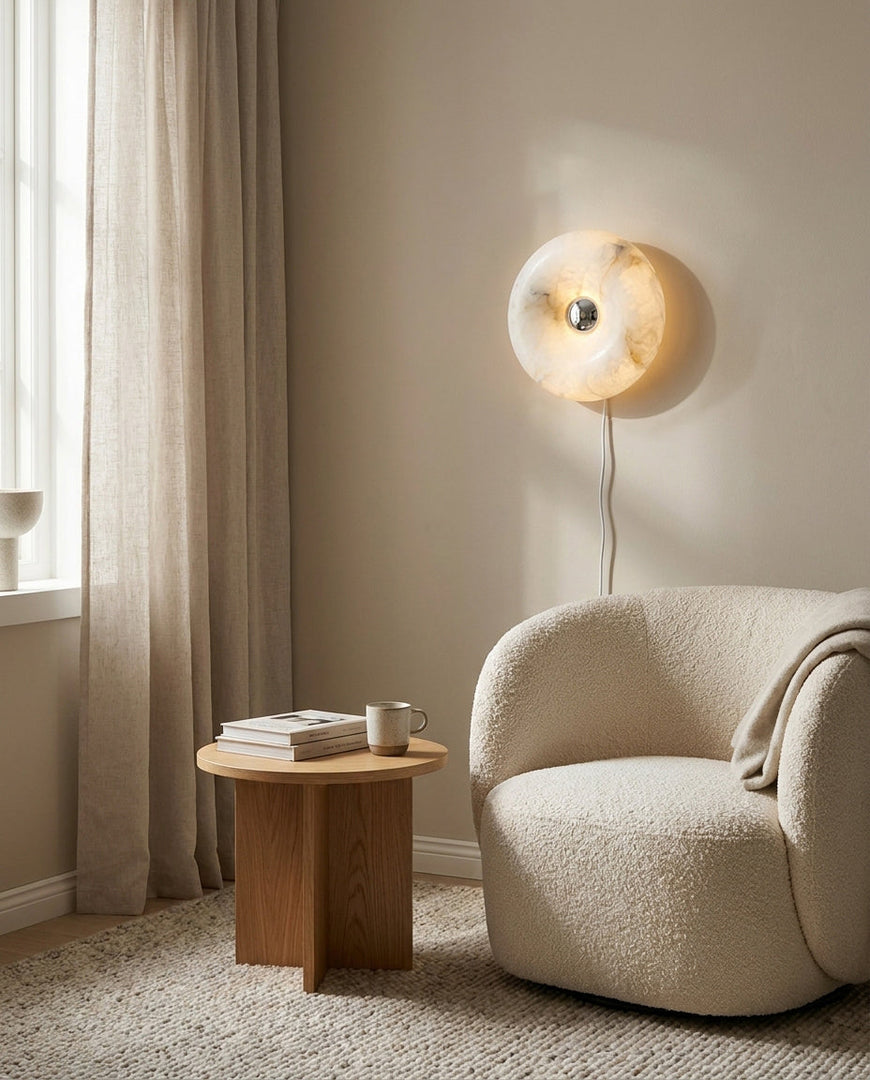 Ring Alabaster Plug-In Wall Sconce - product view 6