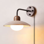 Load image into Gallery viewer, Dome Arm Travertine Plug-In Wall Light - product image 12
