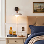 Load image into Gallery viewer, Dome Arm Travertine Plug-In Wall Light - product image 6