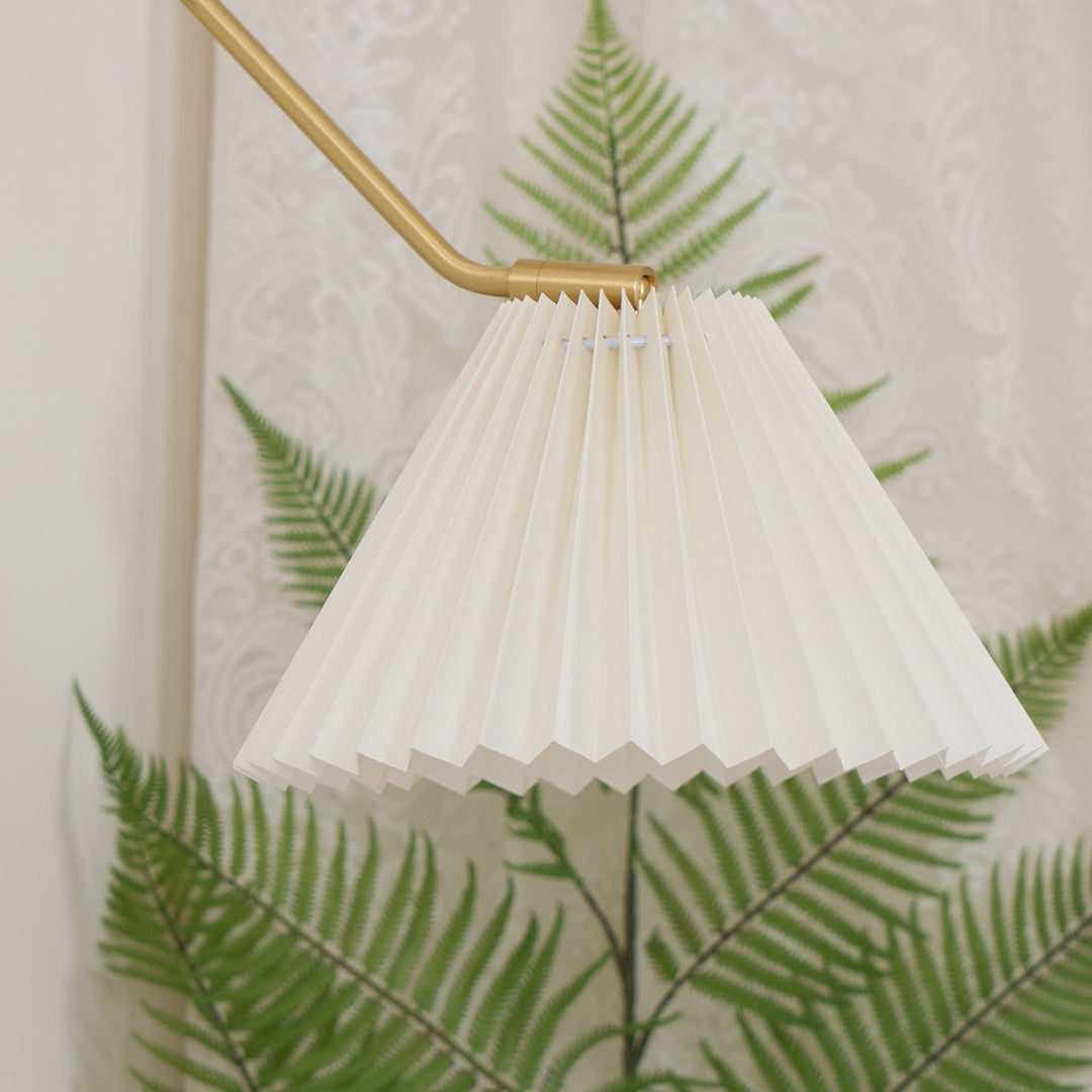 Pleated Shade Swing-Arm Plug-In Wall Lamp product view
