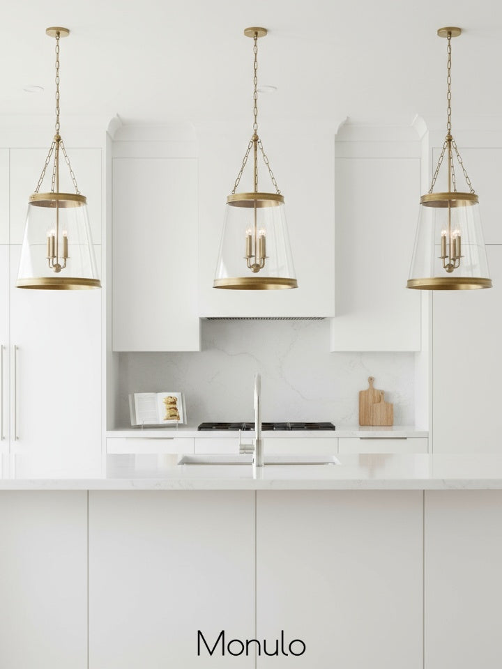 Driscoll Conical Glass Pendant Light - Modern Glass And Iron Design