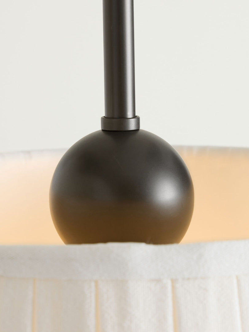 Suspension moderne en tissu - Abat-jour tambour conique pour une lueur douce