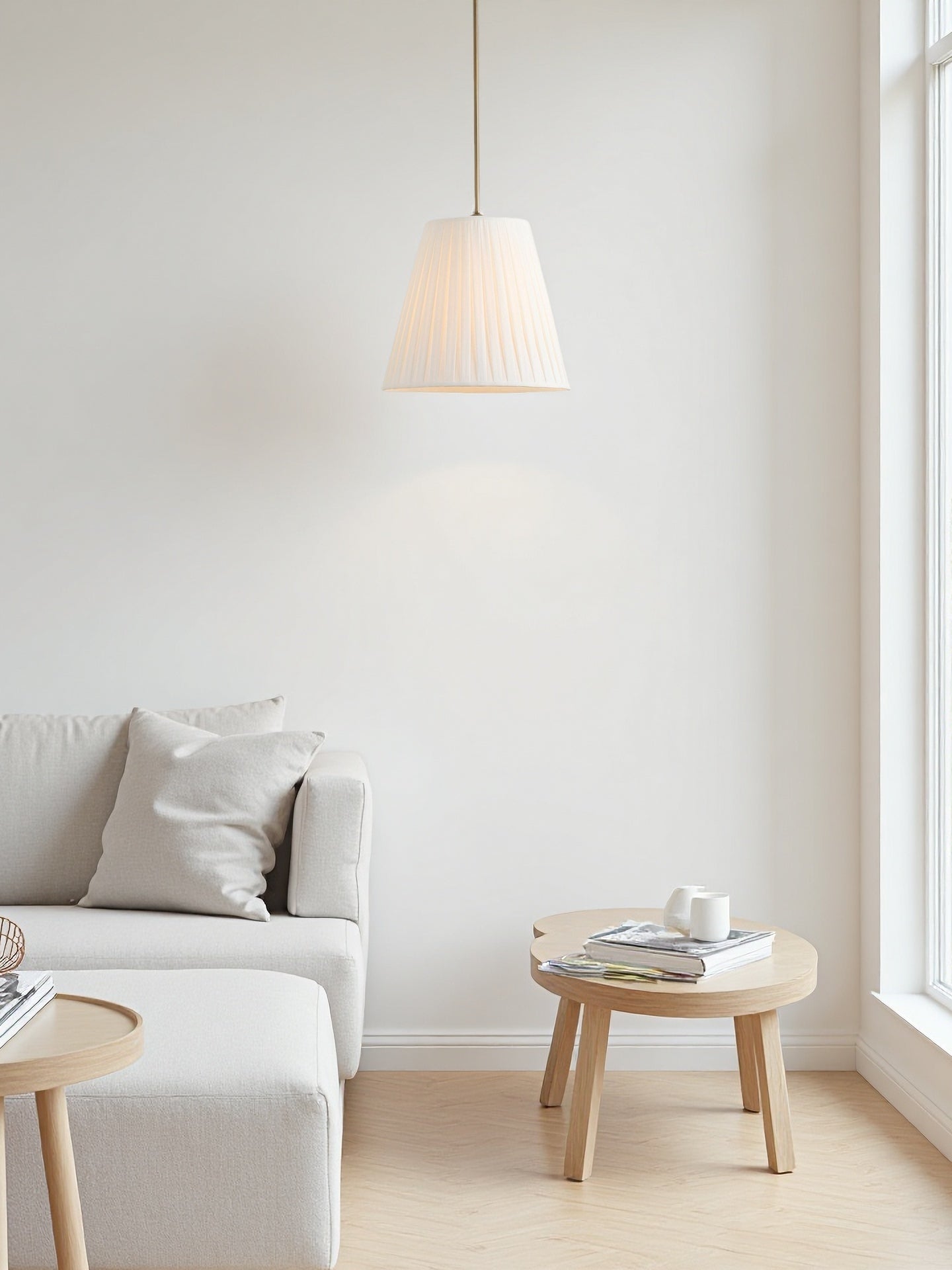 Modern Fabric Pendant Light - Conical Drum Shade for Soft Glow
