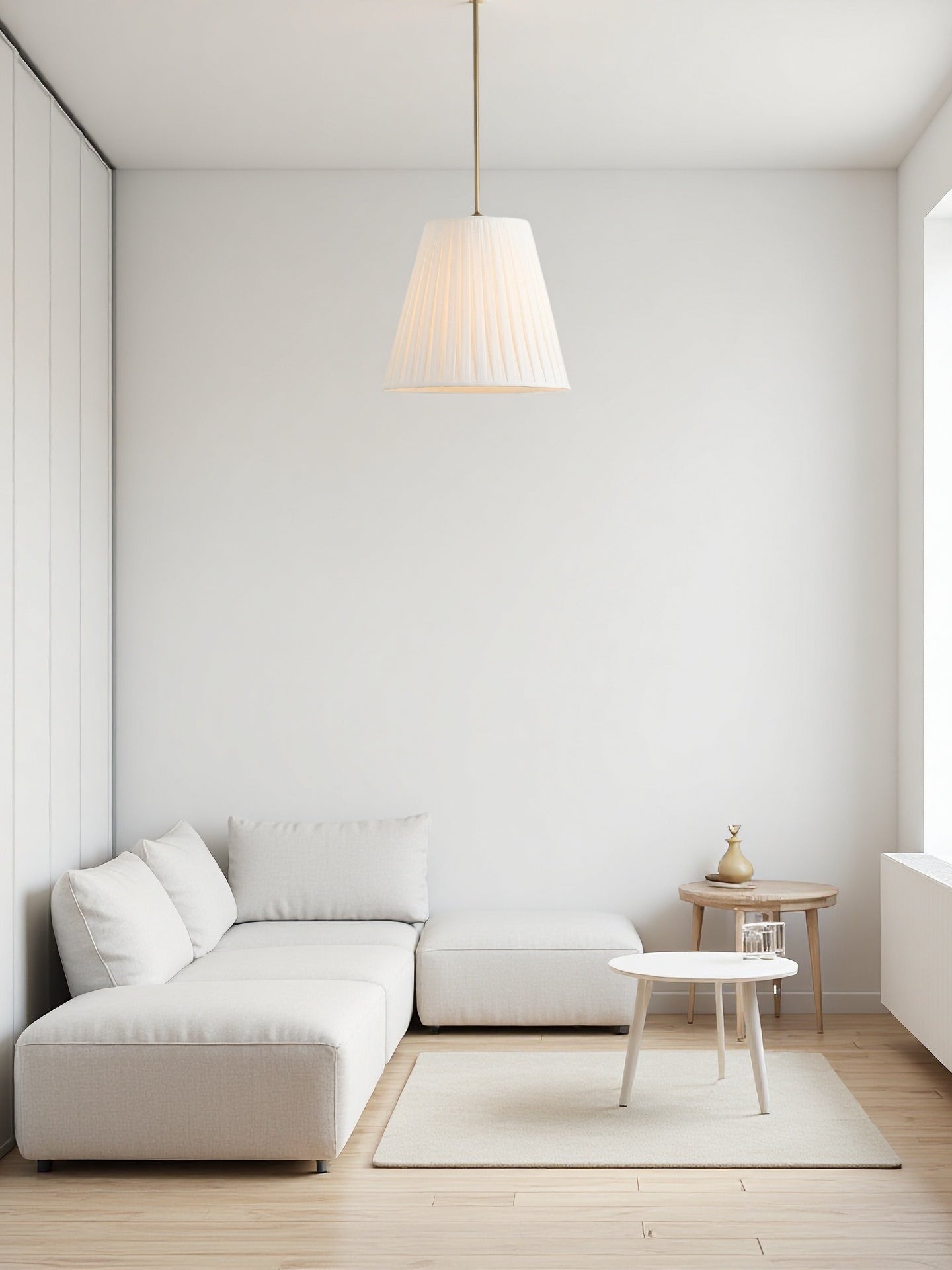 Modern Fabric Pendant Light - Conical Drum Shade for Soft Glow