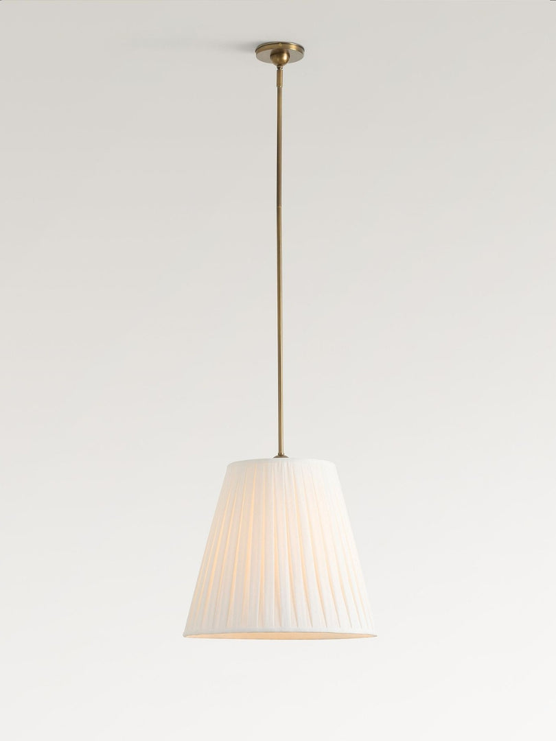 Suspension moderne en tissu - Abat-jour tambour conique pour une lueur douce