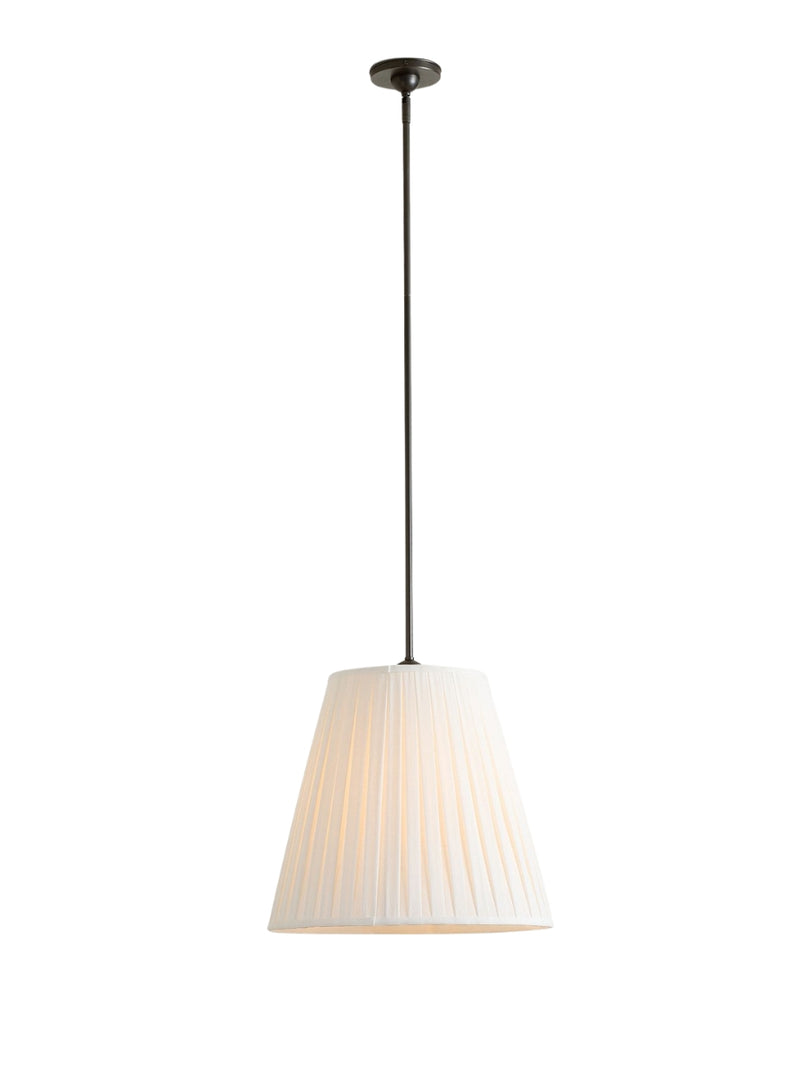 Suspension moderne en tissu - Abat-jour tambour conique pour une lueur douce