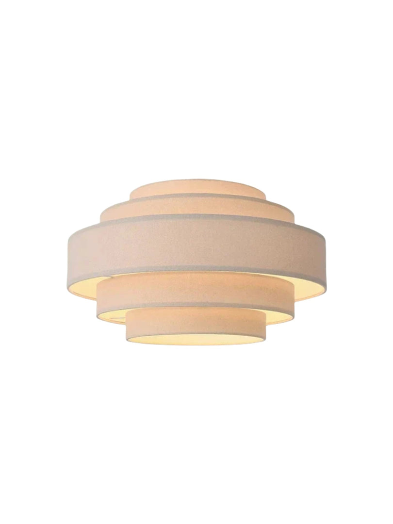 Suspension en tissu – Abat-jour tambour superposé au design textile moderne 