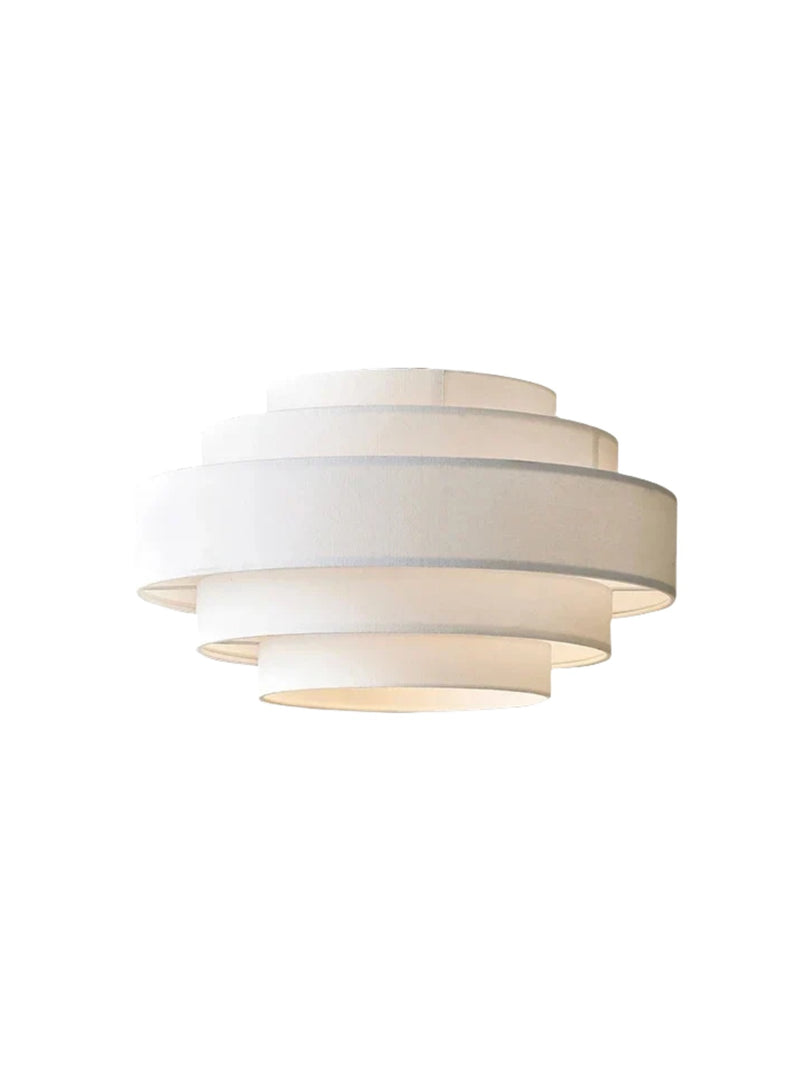 Suspension en tissu – Abat-jour tambour superposé au design textile moderne 