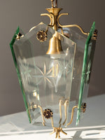 Load image into Gallery viewer, Elegant Glass Pendant Lamp - Brass Frame and Decorative Glass
